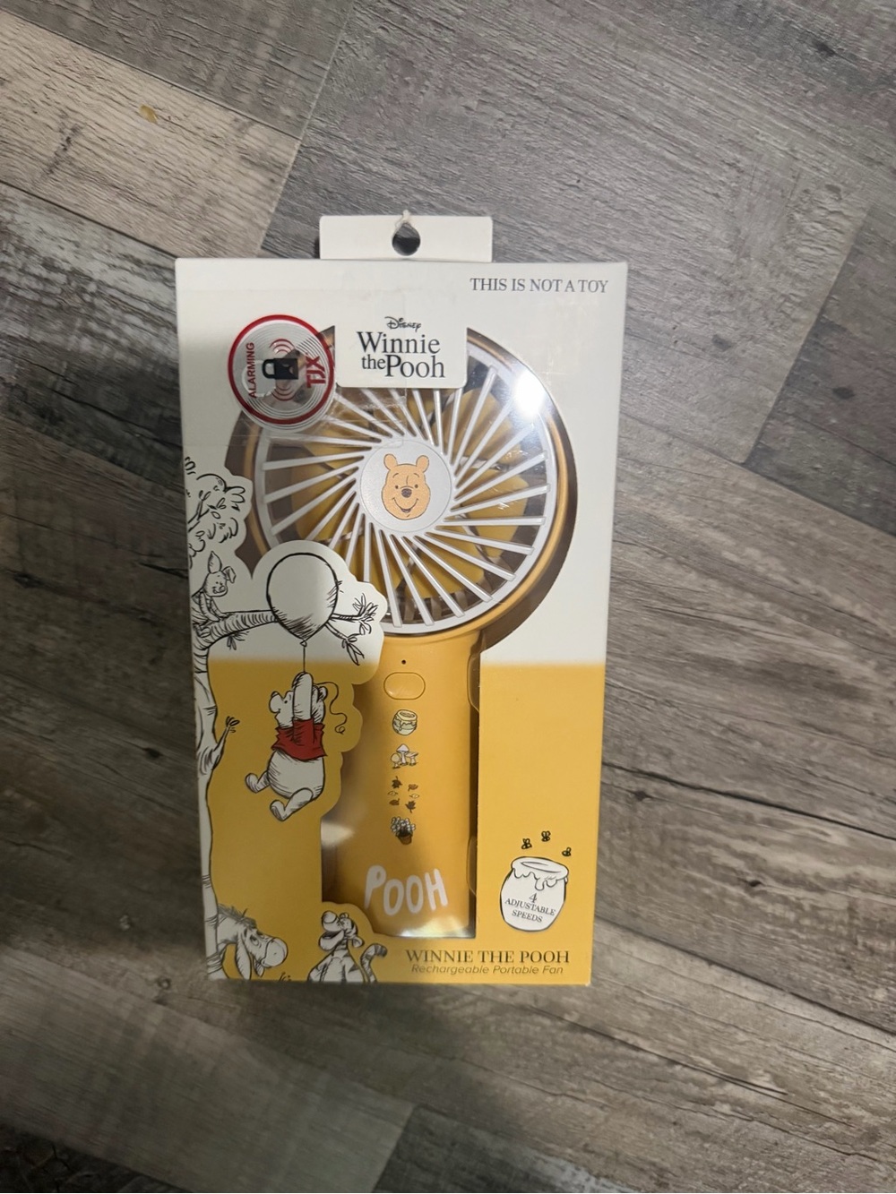 Disney Winnie the Pooh Yellow Mini Rechargeable Hand Fan